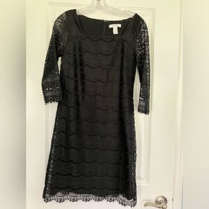 White House, black market lace sexy little black dress, size Small